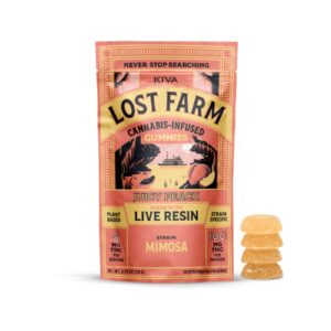 Juicy Peach X Mimosa Live Resin Gummies | Lost Farm
