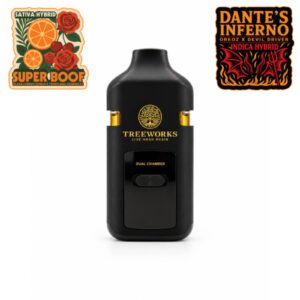 *Dual Chamber* Dante's Inferno & Super Boof (1.0g Live Rosin Disposable Vape) | Treeworks