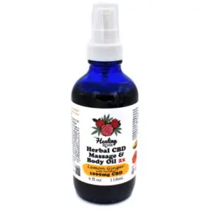 4oz Lemon Ginger Herbal 2x Massage & Body Oil (4oz)