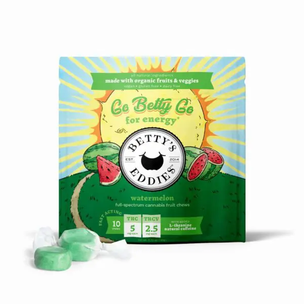 Go Betty Go - Watermelon Fruit Chews (2:1 THC:THCV)