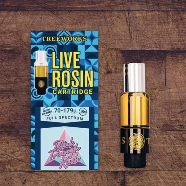 Black Triangle Kush (0.5g Live Rosin Vape Cart)
