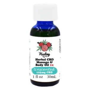 1oz Unscented Herbal 1x Massage & Body Oil (1 oz)