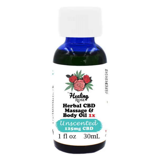 1oz Unscented Herbal 1x Massage & Body Oil (1 oz)