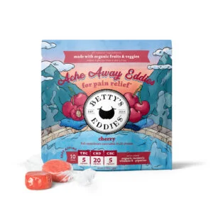 Ache Away Eddies – Cherry Fruit Chews (1:4:1 THC:CBD:CBC)