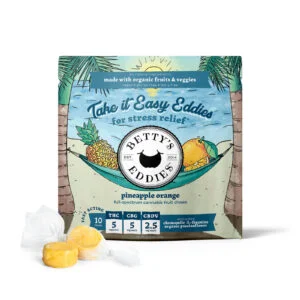 Take It Easy Eddies – Pineapple Orange Fruit Chews (2:2:1 THC:CBG:CBDV)