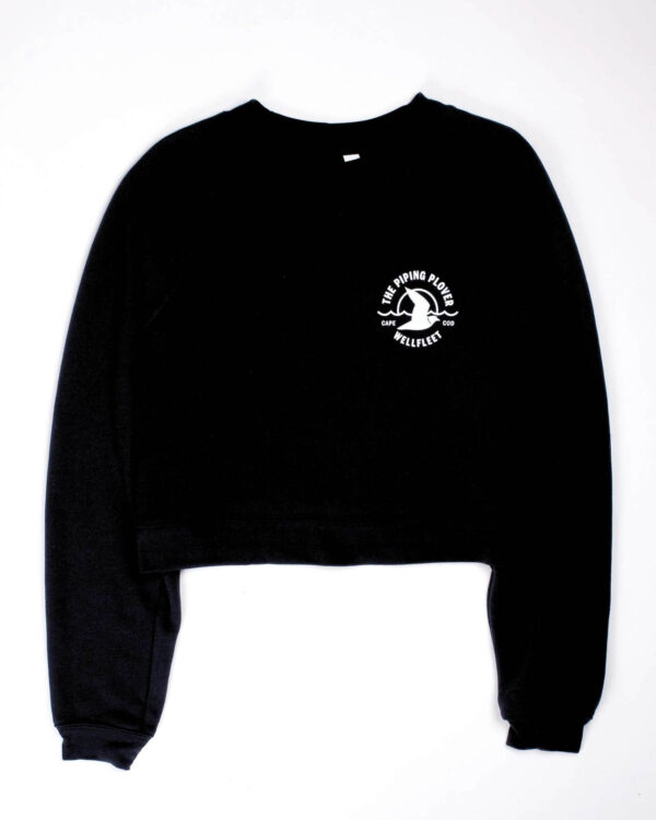 Cropped Crewneck Sweatshirt (Black) - S