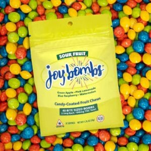 Joy Bombs Sour Fruit Micro-Dose Candy Coated Fruit Chews