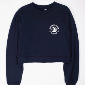 Cropped Crewneck Sweatshirt (Navy) - S - 1 each