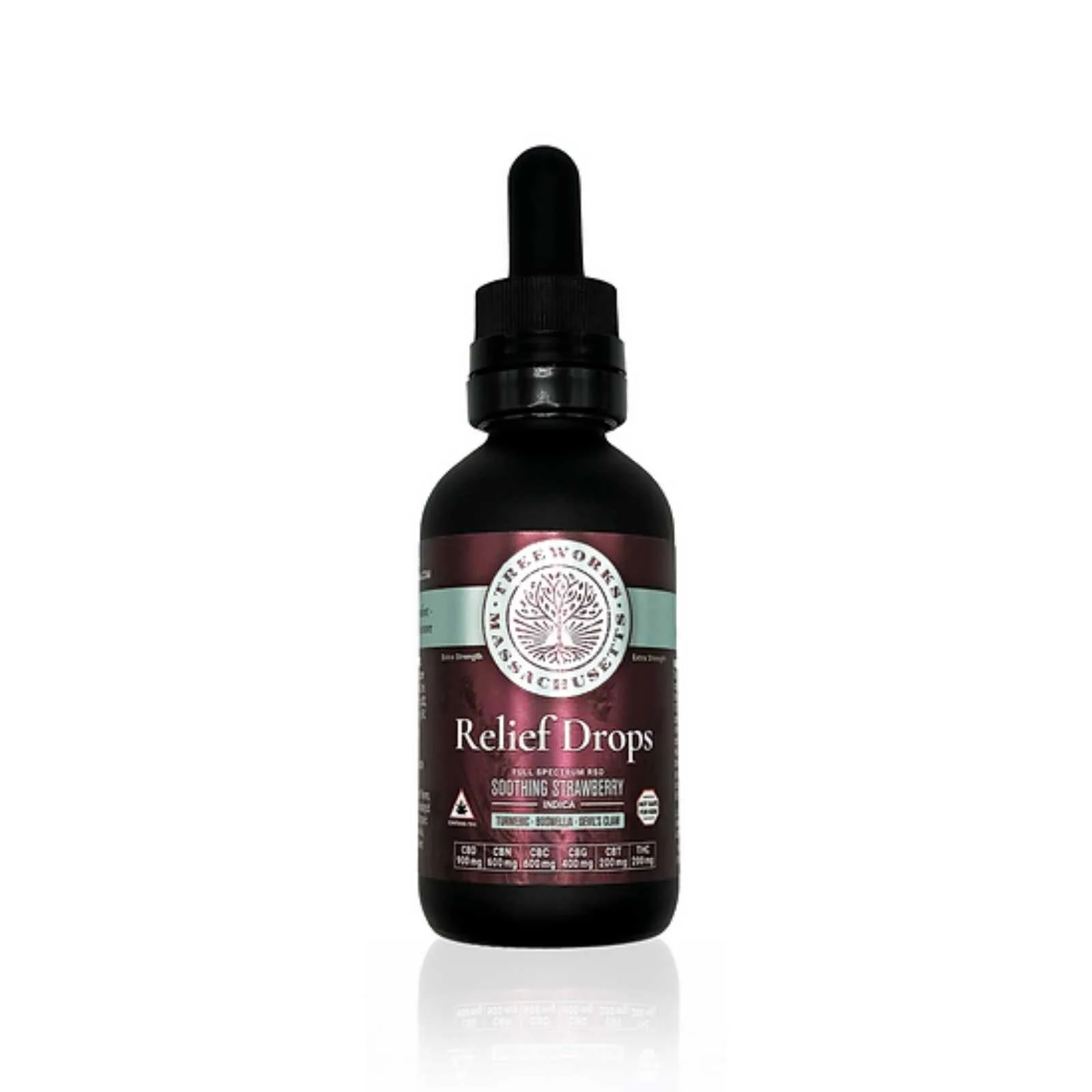 Relief Drops CBD+CBC+CBN+CBG+CBT+THC (60mL RSO Tincture) | Treeworks
