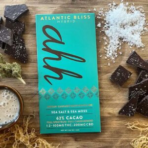 Atlantic Bliss Dark Chocolate Bar w/ Sea Salt & Sea Moss | Ahh by Treeworks - ea