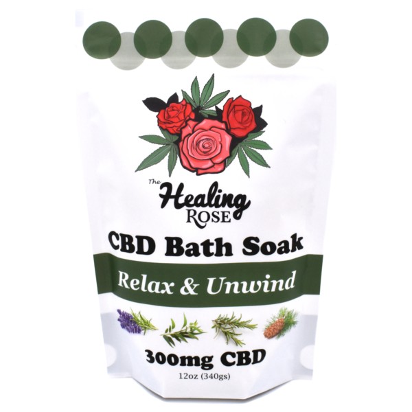 Relax and Unwind CBD Bath Soak (12oz) | Healing Rose