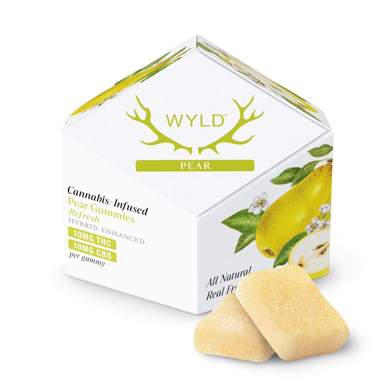 Pear "Refresh" 1:1 (THC:CBG) Gummies | Wyld