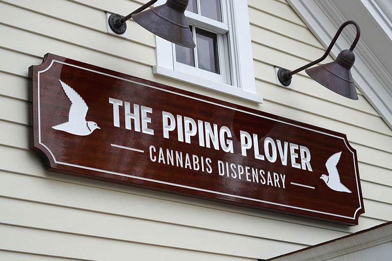 Recreational Cannabis Dispensary Near Truro, MA - this is a photo of The Piping Plover's sign in front of the building